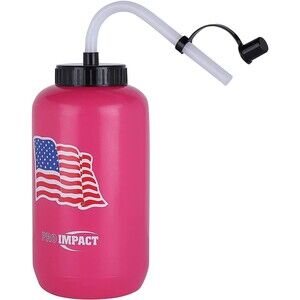 Pro Impact 35.5oz Water Bottle Squeezable Plastic w/ Long Straw Sports Outdoors
